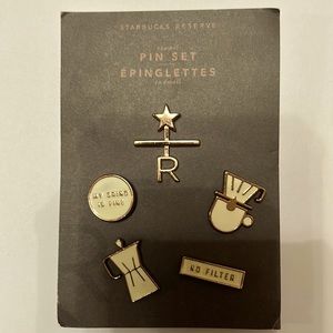 STARBUCKS RESERVE enamel PIN SET 2016 Starbucks Coffee Company collectable +gift